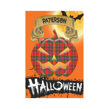 Load image into Gallery viewer, Paterson Tartan Jack O' Lantern Garden Flag / Halloween Home Decor NN9