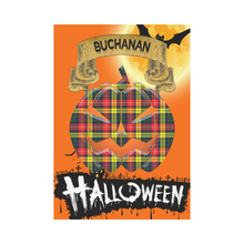 Load image into Gallery viewer, Buchanan Modern Tartan Jack O' Lantern Garden Flag / Halloween Home Decor NN4
