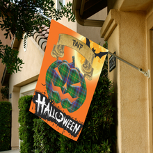 Load image into Gallery viewer, Tait Modern Tartan Jack O' Lantern Garden Flag / Halloween Home Decor NN9