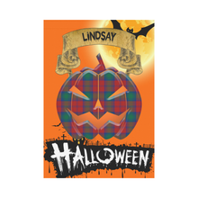Load image into Gallery viewer, Lindsay Modern Tartan Jack O' Lantern Garden Flag / Halloween Home Decor NN8