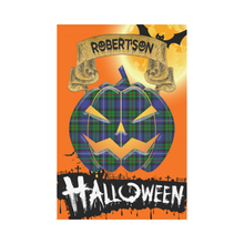 Load image into Gallery viewer, Robertson Hunting Modern Tartan Jack O' Lantern Garden Flag / Halloween Home Decor NN9