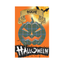 Load image into Gallery viewer, Ogilvie Hunting Ancient Tartan Jack O' Lantern Garden Flag / Halloween Home Decor NN9
