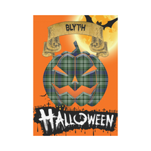 Load image into Gallery viewer, Blyth Tartan Jack O&#39; Lantern Garden Flag / Halloween Home Decor NN4