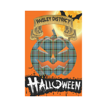 Load image into Gallery viewer, Paisley District Tartan Jack O' Lantern Garden Flag / Halloween Home Decor NN9