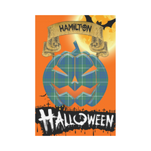 Load image into Gallery viewer, Hamilton Ancient Tartan Jack O' Lantern Garden Flag / Halloween Home Decor NN8