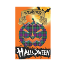 Load image into Gallery viewer, MacArthur-Milton Tartan Jack O' Lantern Garden Flag / Halloween Home Decor NN6