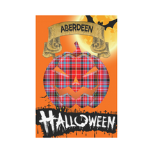 Load image into Gallery viewer, Aberdeen District Tartan Jack O&#39; Lantern Garden Flag / Halloween Home Decor NN4