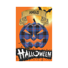 Load image into Gallery viewer, Angus Modern Tartan Jack O&#39; Lantern Garden Flag / Halloween Home Decor NN4