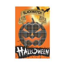 Load image into Gallery viewer, BlackWatch Weathered Tartan Jack O&#39; Lantern Garden Flag / Halloween Home Decor NN4