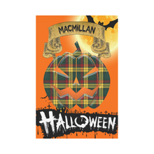 Load image into Gallery viewer, MacMillan Old Modern Tartan Jack O' Lantern Garden Flag / Halloween Home Decor NN6