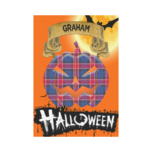 Load image into Gallery viewer, Graham of Menteith Red Tartan Jack O' Lantern Garden Flag / Halloween Home Decor NN8