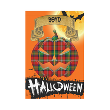 Load image into Gallery viewer, Boyd Modern Tartan Jack O&#39; Lantern Garden Flag / Halloween Home Decor NN4